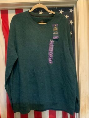 Pullover Long Sleeve Shirt - Teal Green